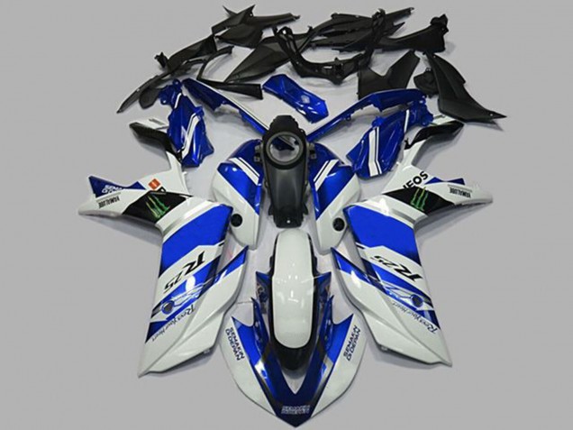 Bianco & Blu 15-18 Yamaha R3 Carene Moto Bianco & Blu 15-18 Yamaha R3 Carene Moto