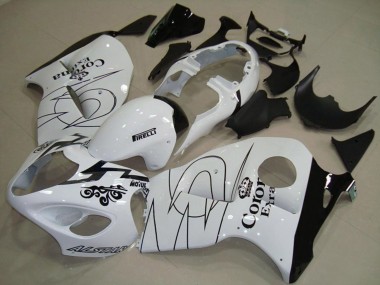 Bianco Con Verde 97-07 Suzuki GSXR 1300 Carene Moto