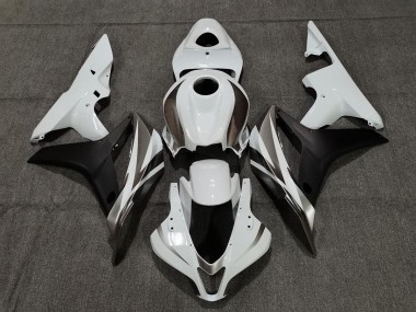 Bianco Grafite & Nero 07-08 Honda CBR600RR Carene Moto