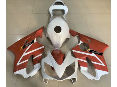 Bianco Lucido & Arancione 01-03 Honda CBR600 F4i Carene Moto