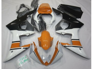 Bianco Lucido & Arancione 03-04 Yamaha R6 Carene Moto