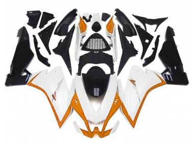 Bianco Lucido & Arancione 10-15 Aprilia RSV4 1000 Carene Moto