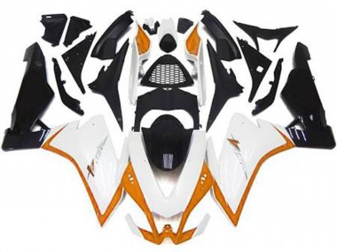 Bianco Lucido & Arancione 10-15 Aprilia RSV4 1000 Carene Moto