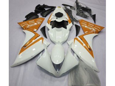 Bianco Lucido & Arancione 12-14 Yamaha R1 Carene Moto