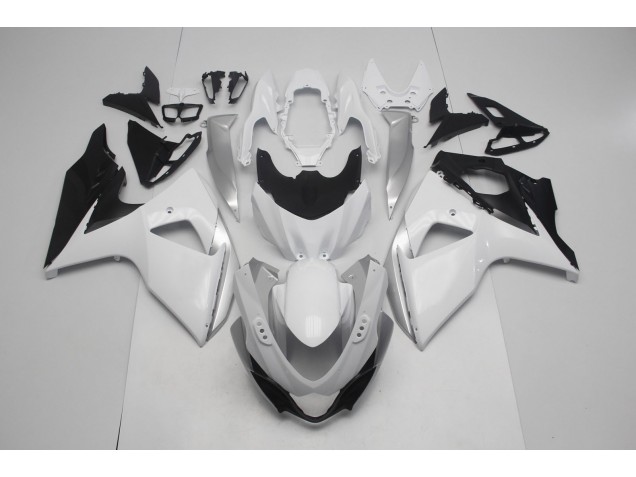 Bianco Lucido & Argento 09-16 Suzuki GSXR 1000 Carene Moto