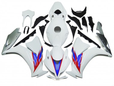 Bianco Lucido & Argento 12-16 Honda CBR1000RR Carene Moto