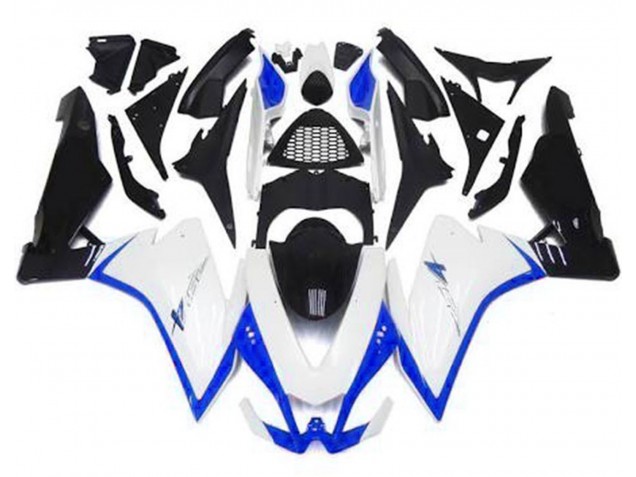 Bianco Lucido & Blu 10-15 Aprilia RSV4 1000 Carene Moto Bianco Lucido & Blu 10-15 Aprilia RSV4 1000 Carene Moto