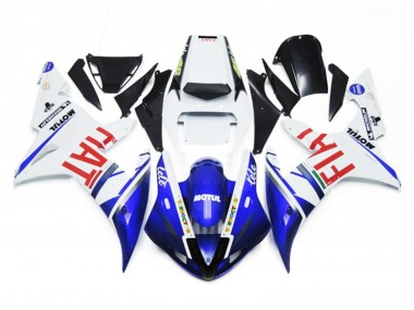 Bianco Lucido & Blu Fiat 02-03 Yamaha R1 Carene Moto
