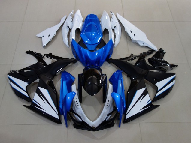 Bianco Lucido & Nero Con Rosso Blu Opaco 09-16 Suzuki GSXR 1000 Carene Moto Bianco Lucido & Nero Con Rosso Blu Opaco 09-16 Suzuki GSXR 1000 Carene Moto