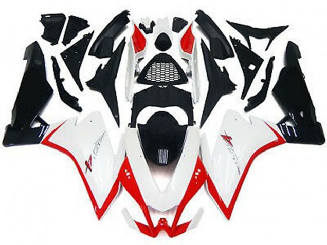 Bianco Lucido & Rosso 10-15 Aprilia RSV4 1000 Carene Moto Bianco Lucido & Rosso 10-15 Aprilia RSV4 1000 Carene Moto