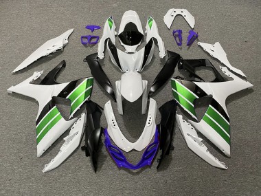 Bianco Lucido Verde Nero & Viola 09-16 Suzuki GSXR 1000 Carene Moto