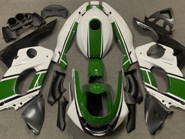 Bianco Lucido & Verde Scuro 98-07 Yamaha YZF600 Carene Moto