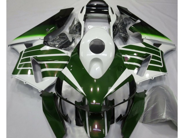 Bianco Lucido & Verde Sfumato 03-04 Honda CBR600RR Carene Moto Bianco Lucido & Verde Sfumato 03-04 Honda CBR600RR Carene Moto