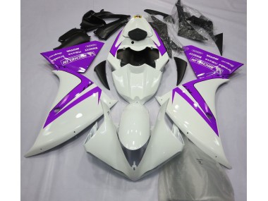 Bianco Lucido & Viola 12-14 Yamaha R1 Carene Moto