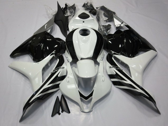 Bianco & Nero Lucido 09-12 Honda CBR600RR Carene Moto