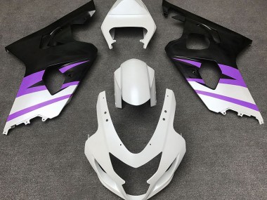 Bianco Opaco & Viola 04-05 Suzuki GSXR 600-750 Carene Moto