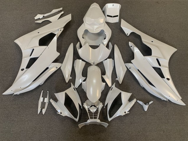 Bianco Perla 06-07 Yamaha R6 Carene Moto Bianco Perla 06-07 Yamaha R6 Carene Moto