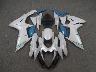 Bianco Perla & Azzurro 11-24 Suzuki GSXR 600-750 Carene Moto