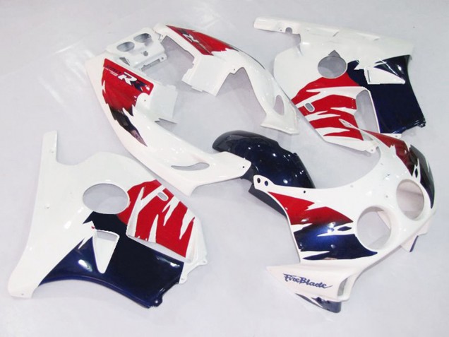 Bianco Rosso & Blu 90-98 Honda CBR250RR Carene Moto Bianco Rosso & Blu 90-98 Honda CBR250RR Carene Moto