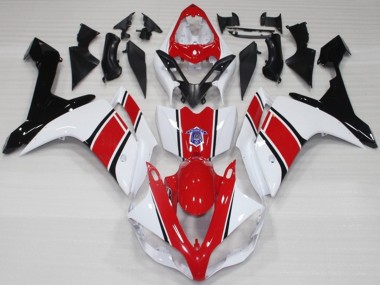 Bianco & Rosso Stile OEM Lucido 07-08 Yamaha R1 Carene Moto