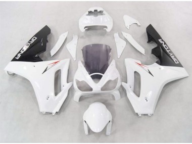 Bianco W Nero Inferiore 06-08 Triumph Daytona 675 Carene Moto