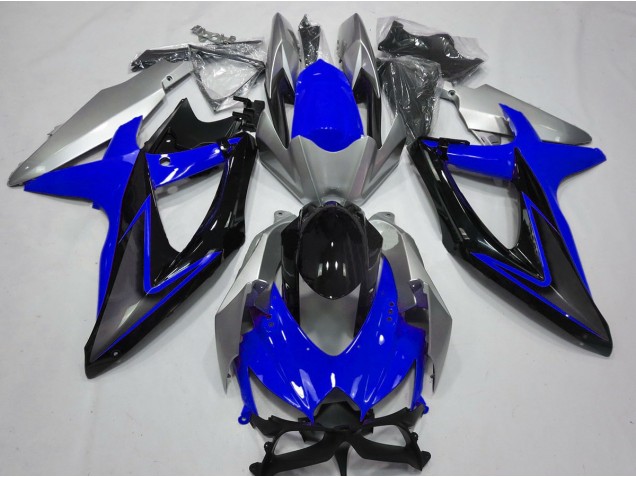 Blu & Argento 08-10 Suzuki GSXR 600-750 Carene Moto Blu & Argento 08-10 Suzuki GSXR 600-750 Carene Moto