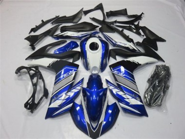 Blu & Argento 15-18 Yamaha R3 Carene Moto