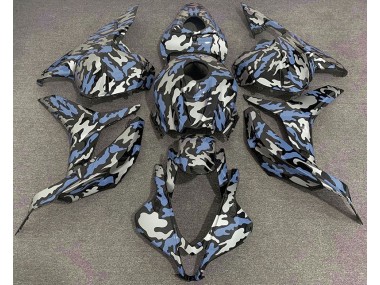 Blu & Argento Camo 09-12 Honda CBR600RR Carene Moto