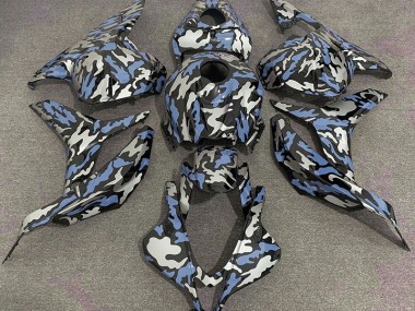 Blu & Argento Camo 09-12 Honda CBR600RR Carene Moto
