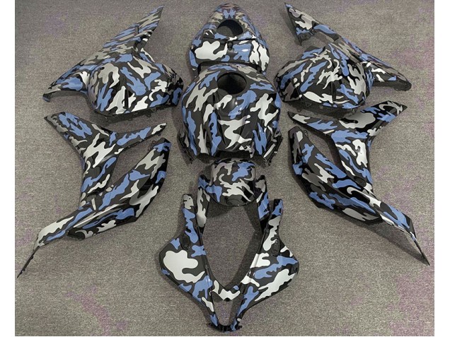 Blu & Argento Camo 09-12 Honda CBR600RR Carene Moto Blu & Argento Camo 09-12 Honda CBR600RR Carene Moto