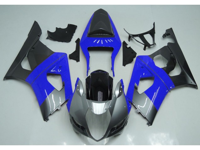 Blu Argento & Nero 03-04 Suzuki GSXR 1000 Carene Moto Blu Argento & Nero 03-04 Suzuki GSXR 1000 Carene Moto