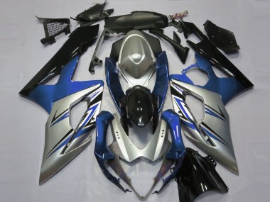 Blu Argento & Nero 05-06 Suzuki GSXR 1000 Carene Moto