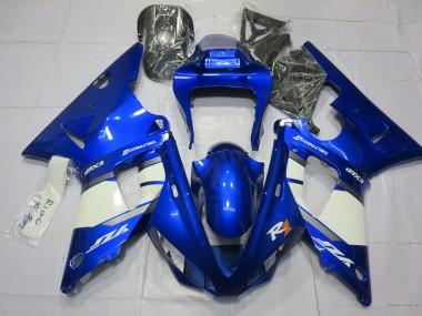 Blu & Bianco 00-01 Yamaha R1 Carene Moto