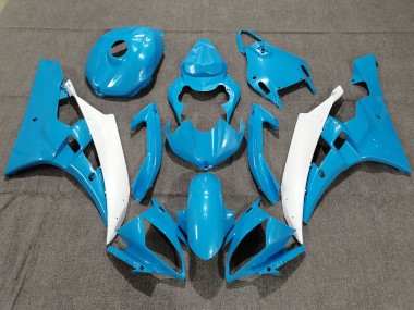Blu & Bianco Con Perla 06-07 Yamaha R6 Carene Moto
