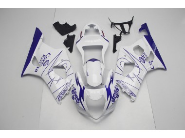 Blu & Bianco Corona 03-04 Suzuki GSXR 1000 Carene Moto