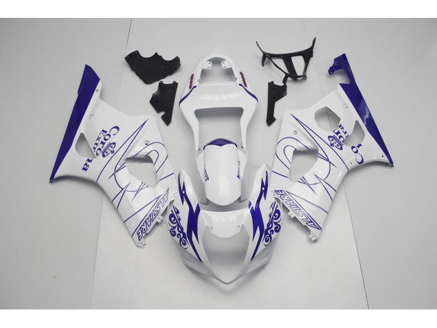 Blu & Bianco Corona 03-04 Suzuki GSXR 1000 Carene Moto
