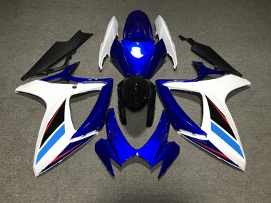 Blu Bianco & Nero 06-07 Suzuki GSXR 600-750 Carene Moto