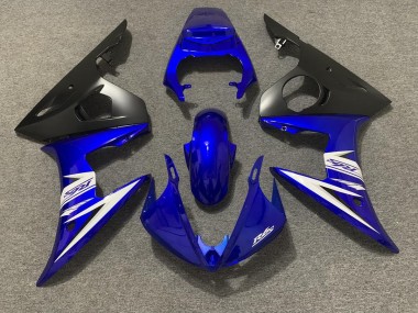 Blu Bianco & Nero Opaco 03-04 Yamaha R6 Carene Moto