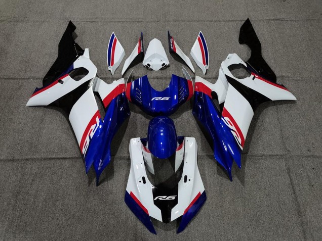 Blu Bianco & Rosso 17-21 Yamaha R6 Carene Moto Blu Bianco & Rosso 17-21 Yamaha R6 Carene Moto