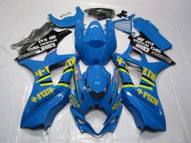 Blu Brillante Rizla 07-08 Suzuki GSXR 1000 Carene Moto