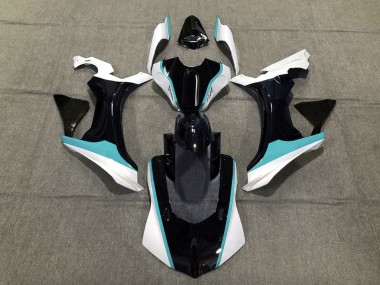 Blu Cielo In Bianco & Nero 15-19 Yamaha R1 Carene Moto