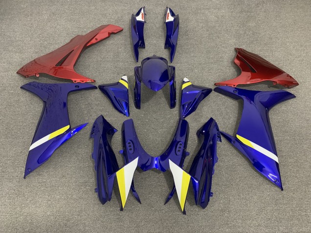 Blu Con Parti Inferiori Rosse 11-24 Suzuki GSXR 600-750 Carene Moto