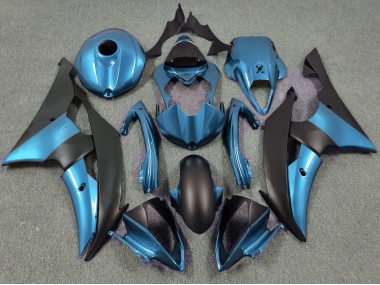 Blu Elettrico & Nero Opaco 08-16 Yamaha R6 Carene Moto