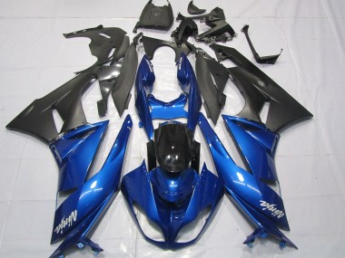 Blu Lucido 09-12 Kawasaki ZX6R Carene Moto