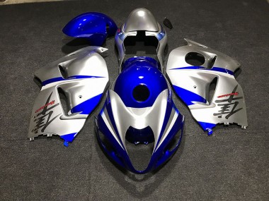 Blu Lucido & Argento 97-07 Suzuki GSXR 1300 Carene Moto