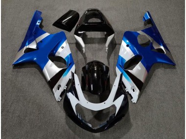 Blu Lucido & Argento OEM 00-02 Suzuki GSXR 1000 Carene Moto