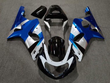 Blu Lucido & Argento OEM 00-02 Suzuki GSXR 1000 Carene Moto