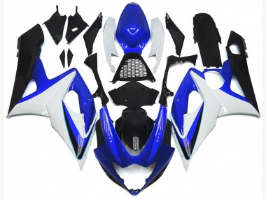 Blu Lucido & Bianco 05-06 Suzuki GSXR 1000 Carene Moto