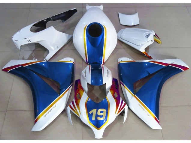 Blu Lucido & Bianco 08-11 Honda CBR1000RR Carene Moto Blu Lucido & Bianco 08-11 Honda CBR1000RR Carene Moto