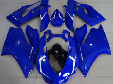 Blu Lucido & Bianco 11-14 Ducati 1199 Carene Moto